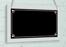 Wooden Black Board w/surround 25cm x 15cm Cornered Hearts 1pc - Accessories